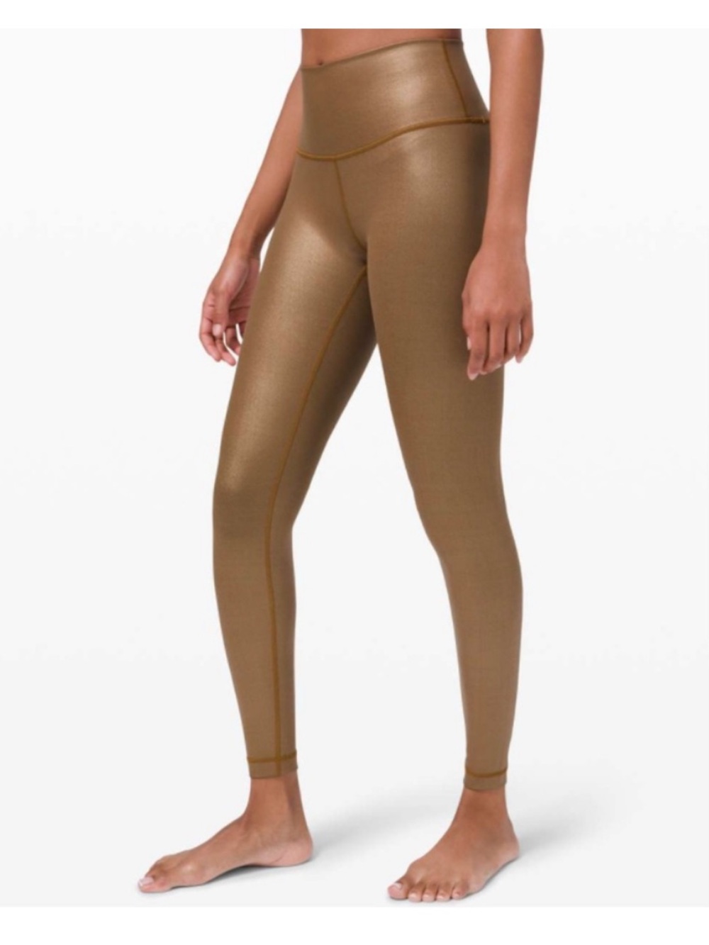lululemon athletica Metallic Gold High-Rise Leggings